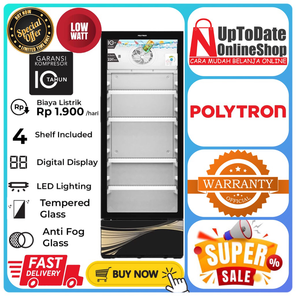 SHOWCASE POLYTRON SCN-228 SCN228 SCN 228 SUPER LOW WATT 230L PREMIUM BORDELESS DESIGN POLYTRON SHOWC