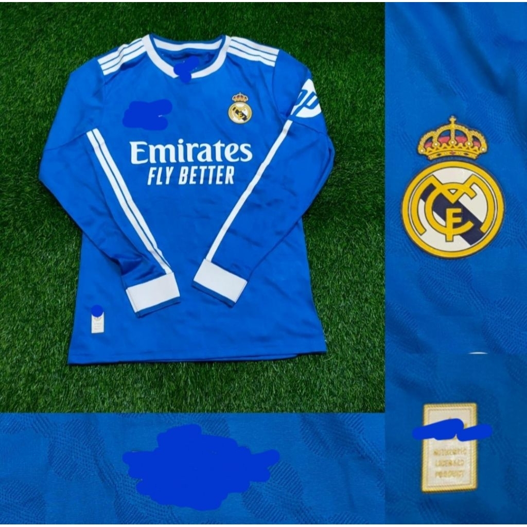 Jersey Kaos Baju Sepak Bola Real Madrid Home Away 3rd Third Home Away 3rd Third Biru Blue Climachill
