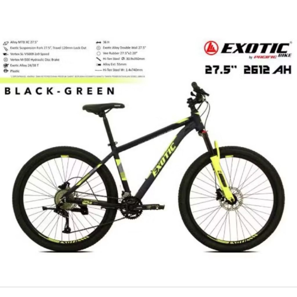 SEPEDA MTB EXOTIC 2612 ALLOY 27.5 HYDRAULIC