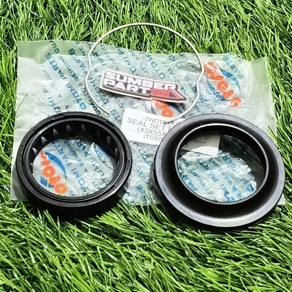 (otomi) ta3031s 43x55x11 oil seal sil + seal debu shock breaker viar 43mm set - sedia sparepart moto