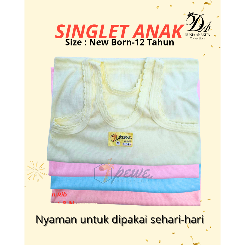 1/2 lsn Singlet anak laki laki 0-12 tahun/kaos dalam anak laki laki/singlet anak cowok katun murah