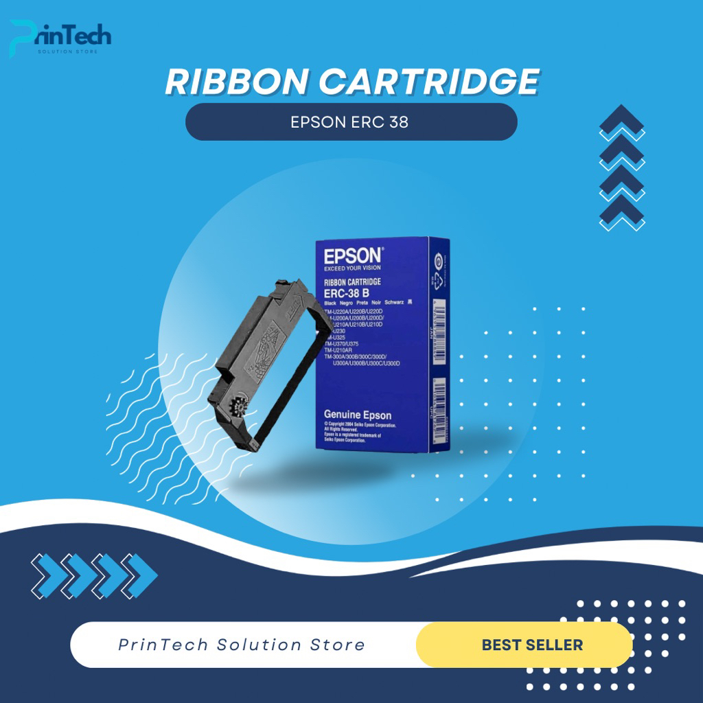 Pita Ribbon Epson ERC 38 Untuk Printer Kasir TM-U220, TM-U200, TM-U300 Series
