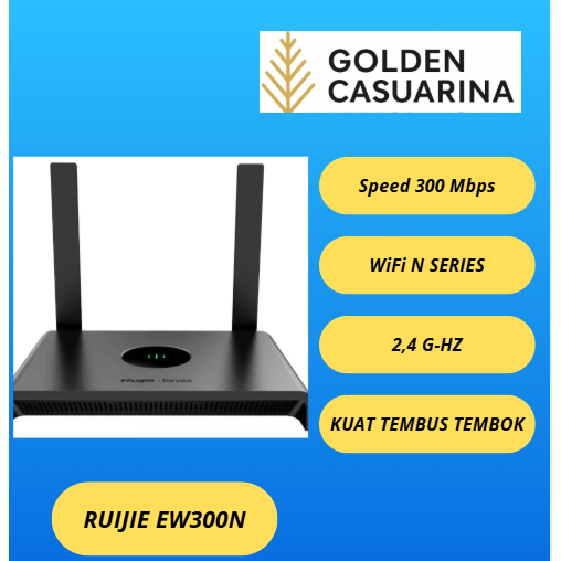 Ruijie Reyee RG-EW300N Router WiFi N300 2.4GHz | Tembus Tembok | Garansi 1 Thn