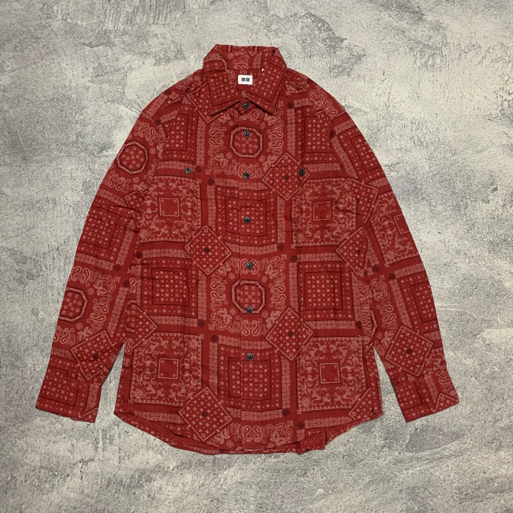Uniqlo Flannel Shirt Paisley Motif