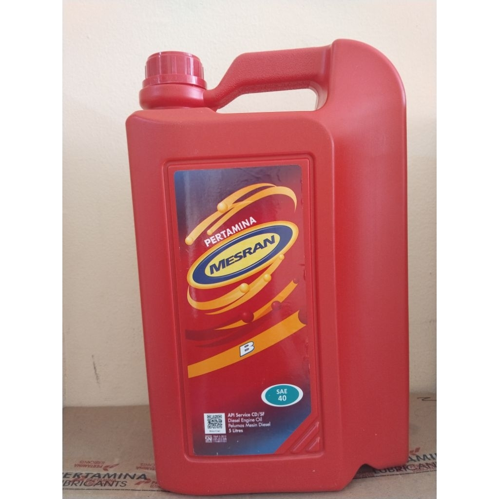 oli pertamina mesran B SAE 40 API SE CC galon isi 5 liter ORIGINAL 100%
