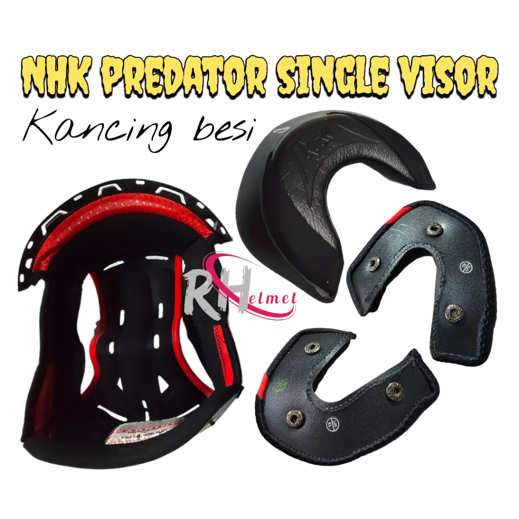 BUSA HELM NHK ORIGINAL PREDATOR KANCING BESI BUSA HELM LENGKAP NHK PREDATOR COD