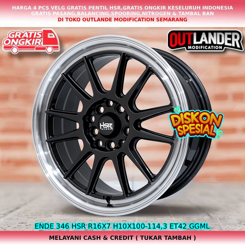 Velg racing ring16 untuk mobil X-Trail| Terios| Grand Max| Luxio| Lancer| dll velg hsr ende R16