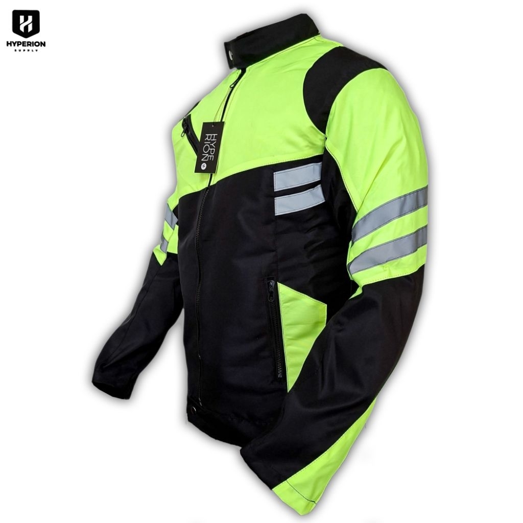 jaket motor touring generasi gen z | hijau stabilo