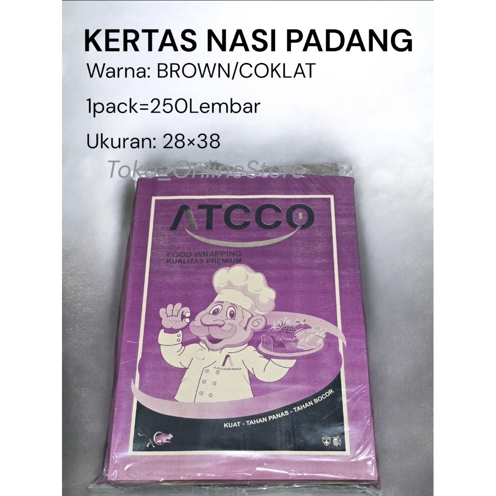 ATCCO KERTAS NASI UNGU PREMIUM 28X38CM @250LEMBAR