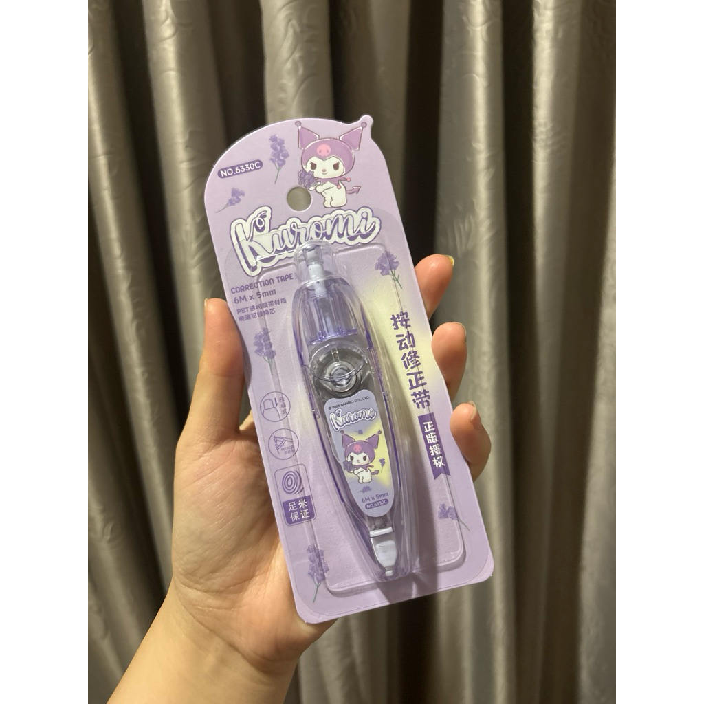 kuromi sanrio tip-x sekolah lucu alat tulis sekolah