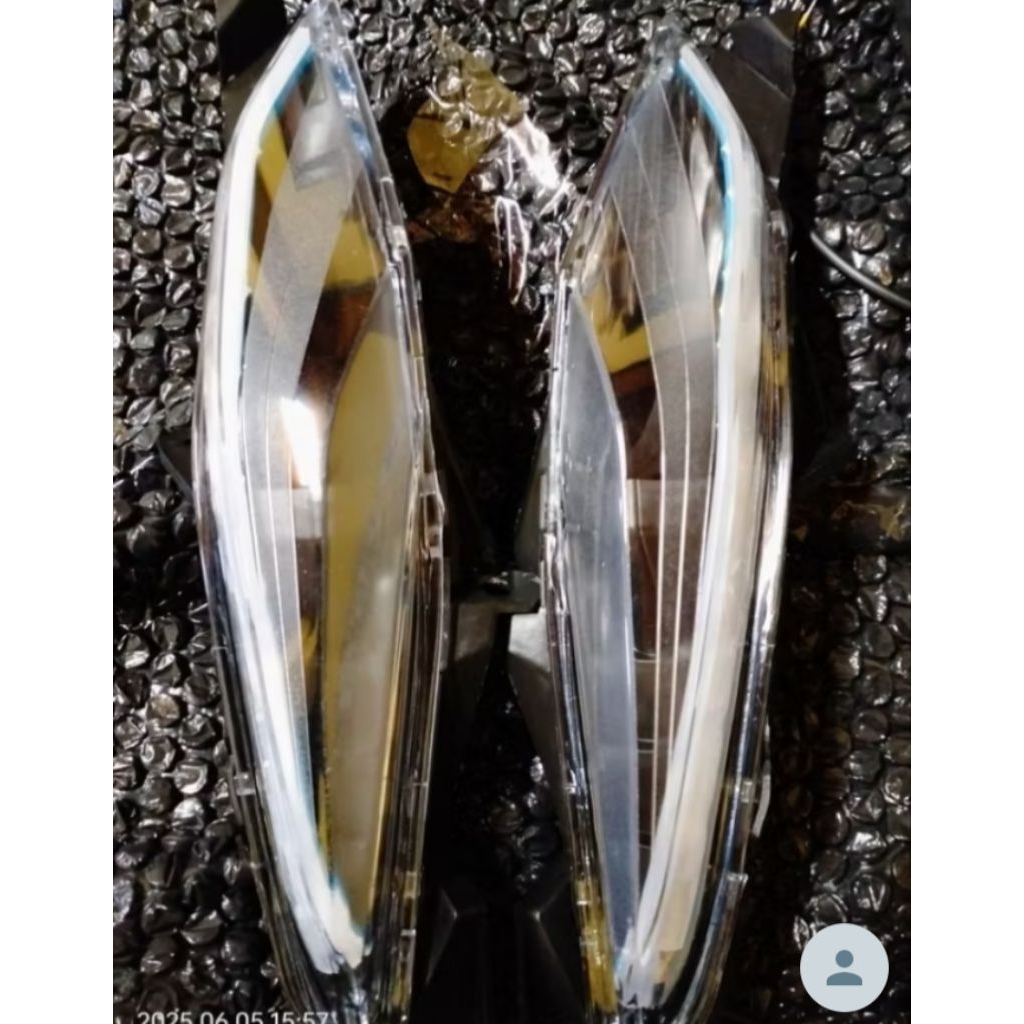 Satu Pasang Lampu Sen Depan Beat Fi 2012-2015 Set Lampu Alis Running Biru Kuning