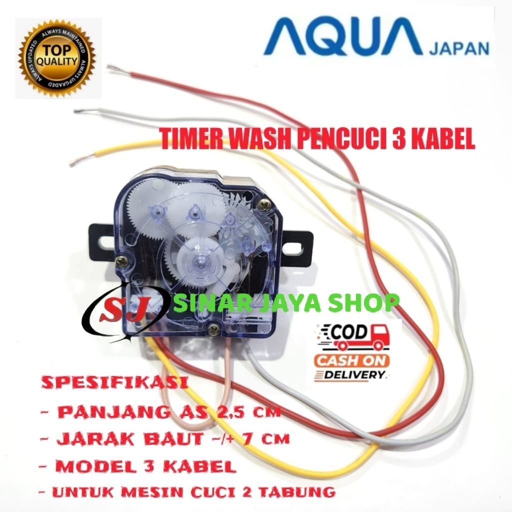 Timer Wash Mesin Cuci AQUA 2 Tabung 3 Kabel / Timer Wash Mesin Cuci AQUA