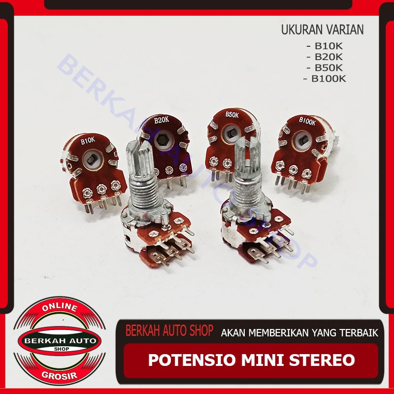 Potensio Mini 10k 20k 50k 100k stereo Bagus