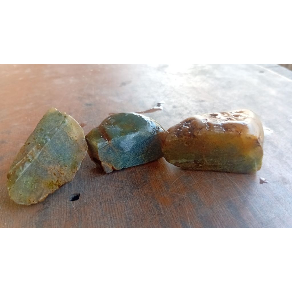 bahan mentah batu akik ijo lumut sungai dareh