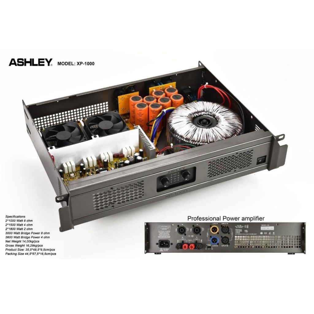 power ashley xp-1000 power 2 x 1000 Watt garansi resmi.