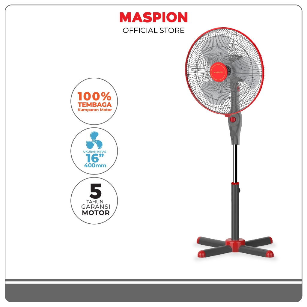 Maspion Stand Fan Kipas Angin Berdiri 16 Inch EX-1611 SX