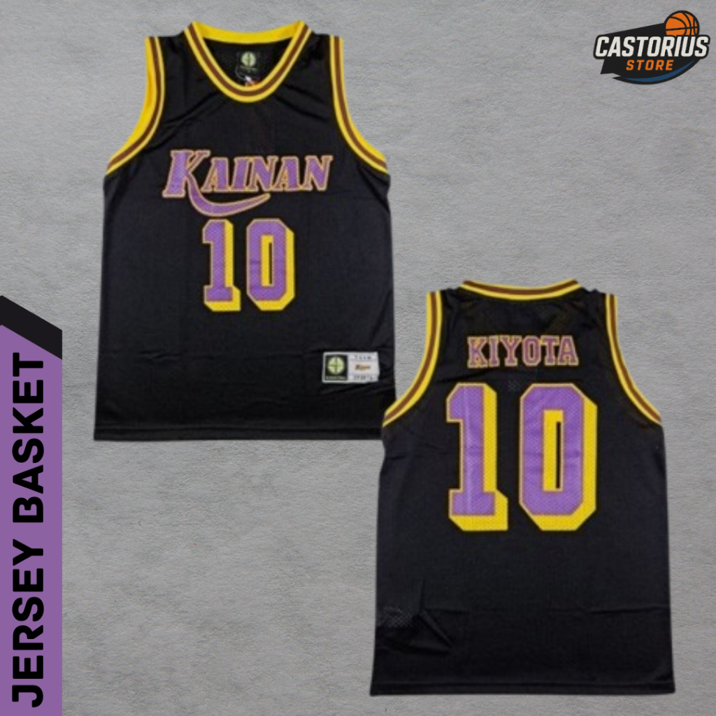 Baju Jersey Basket Slamdunk Series Nobunaga Kiyota Kainan Hitam
