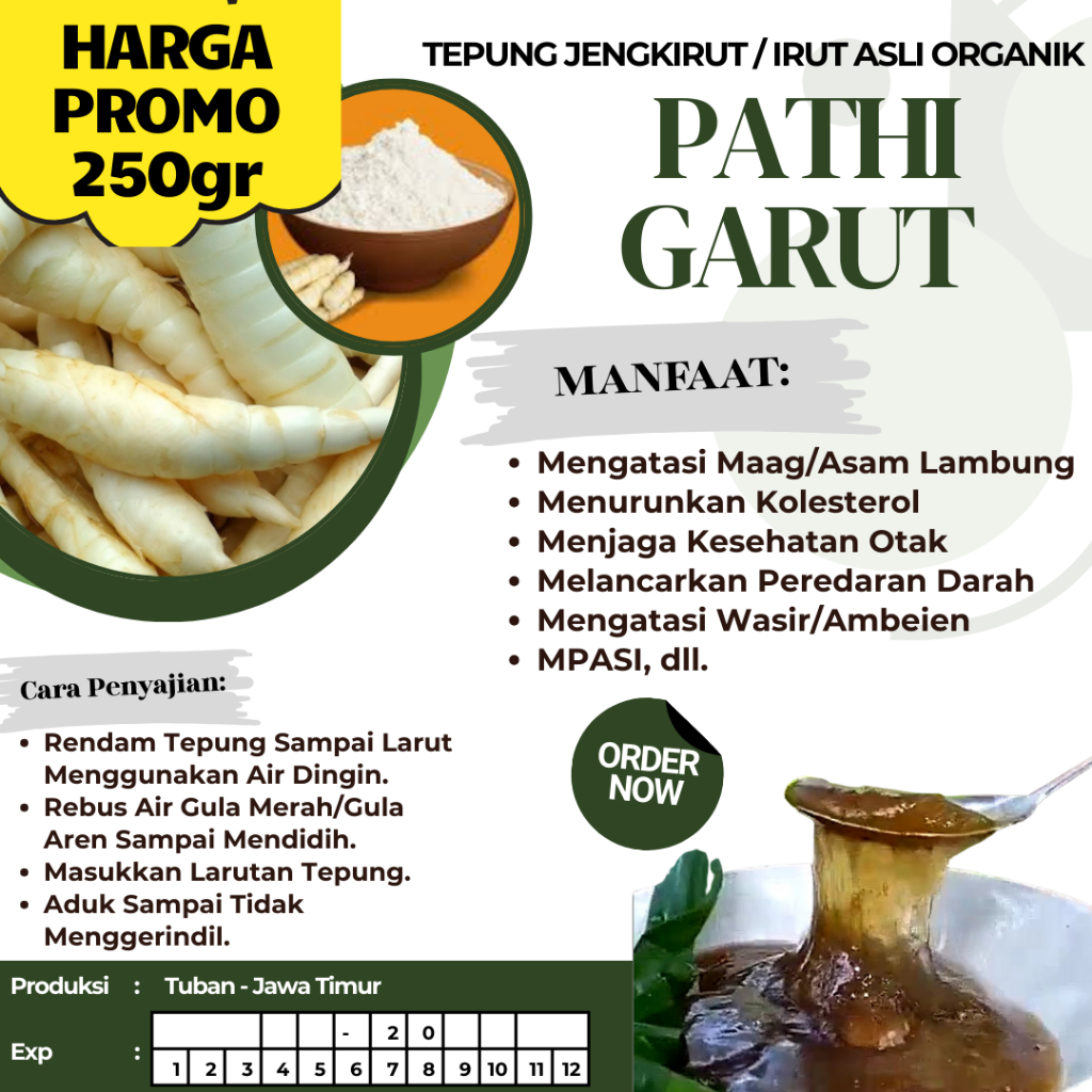 Pati Garut Tepung Irut 250gr