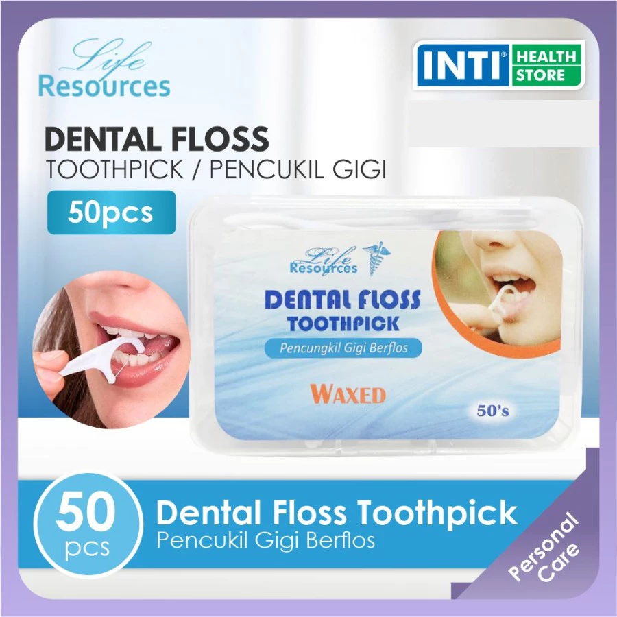 Life Resources | Dental Floss Toothpick 50's Waxed