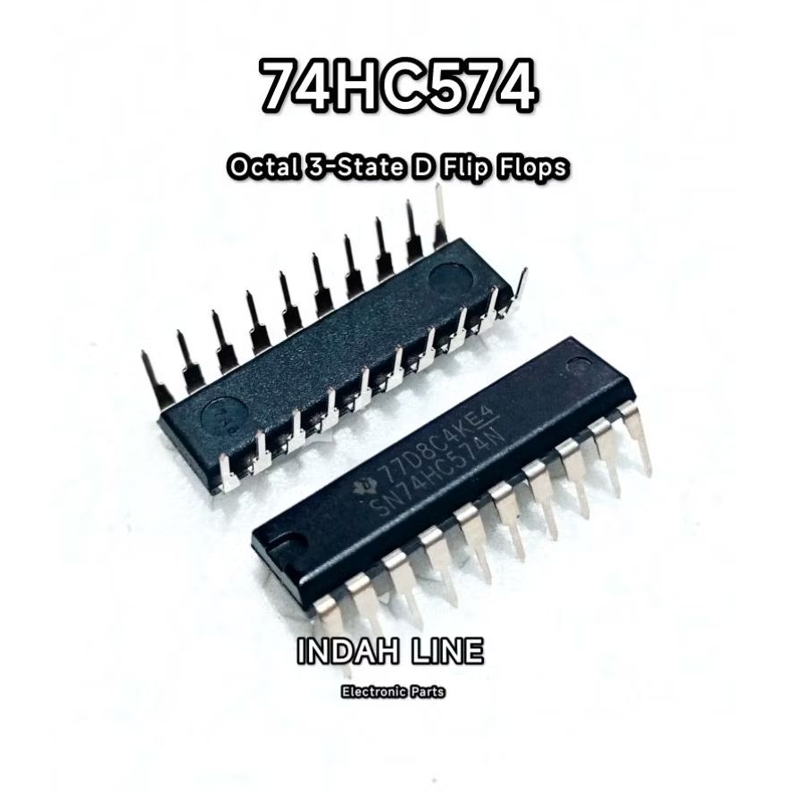 IC 74HC574 SN74HC574N HD74HC574P HLF 74HC574N Octal 3-State D-FFs