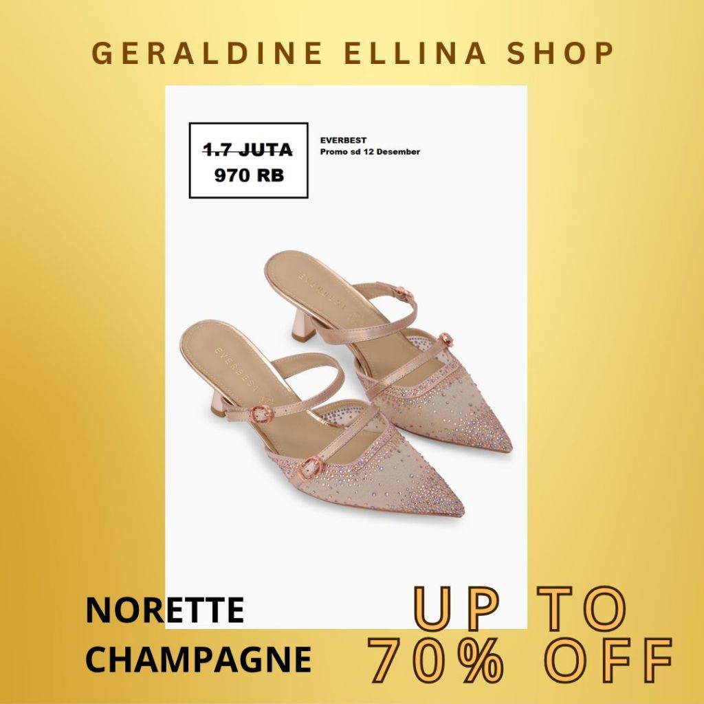 Sepatu sandal Heels EVERBEST wanita original sale seri HUSHY