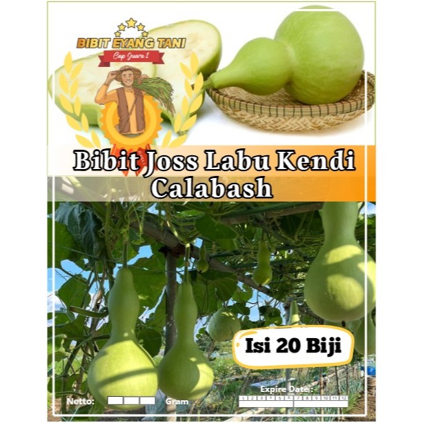 Bibit Joss Labu Kendi Calabash | Biji Benih Labu Botol | Labu Kendi