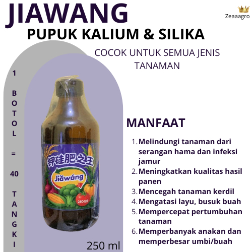 Jiawang - Jia Wang Pupuk Cair Kalium Silika Murni 250 ml Hasil Maksimal Meningkatkan kualitas panen 