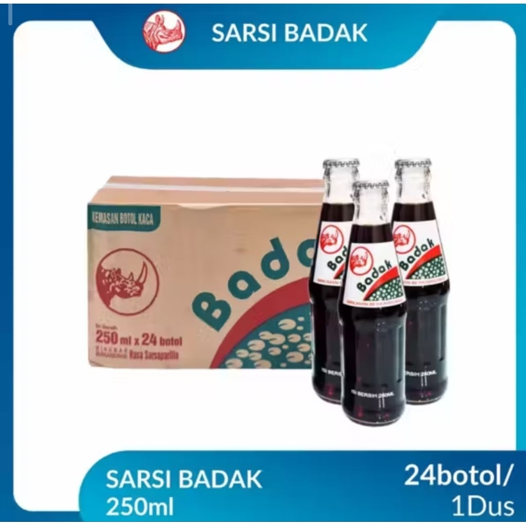 Minuman Cap Badak Sarsaparilla 24 Botol Asli Siantar