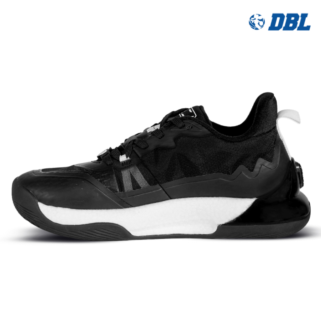 new product aza dbl play basketball shoes box one black - sepatu basket dbl hitam grip indoor