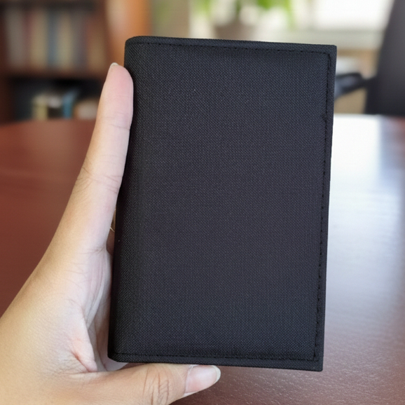 [JURAGAN TAS] Dompet Pria Bahan Kanvas Nilon Tebal Awet JS018 Dompet Lipat Polos Model Tegak + BOx