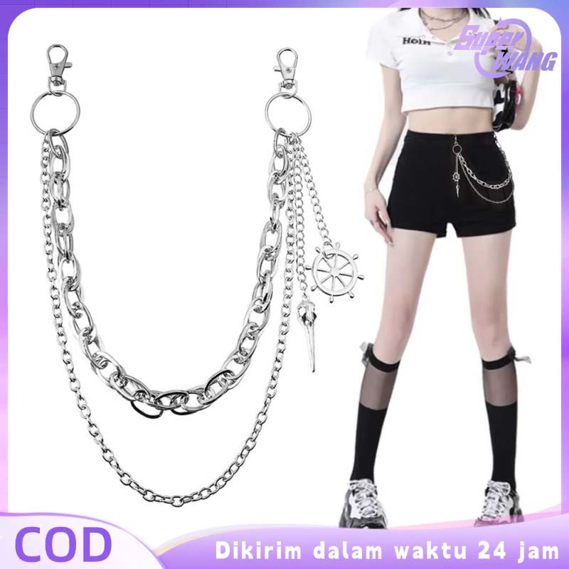 Aksesoris Celana Rantai Hiasan Rantai Celana Punk Chain Celana Fashion Pants Chain Jeans Chain