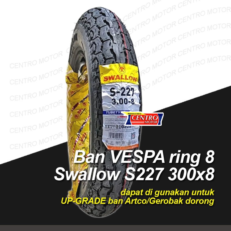 BAN VESPA 300X8 SWALLOW S227. 1PC BAN VESPA RING 8