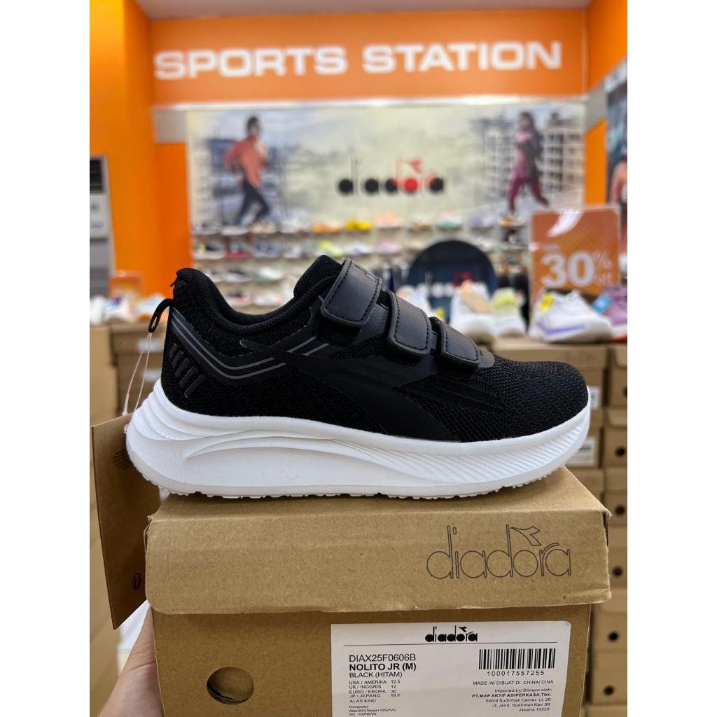Diadora Nolito Jr Black Kids Shoes Original
