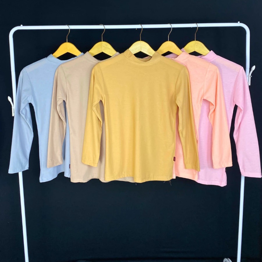 Baju Manset Wanita Lengan panjang Bahan Rayon / Baju Dalaman Wanita / Manset Dalaman Olahraga