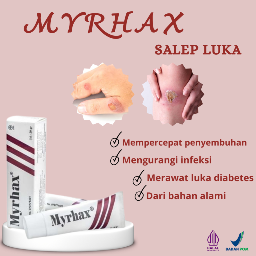 Salep Myrhax 20gr Obat Luka Bernanah, Borok, Koreng, Eksim, Diabetes & Luka Bakar Cepat Kering