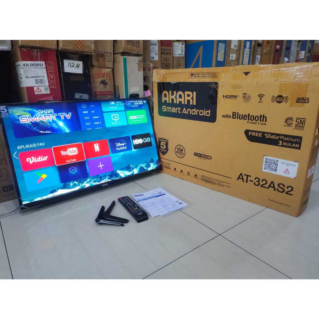 TV LED AKARI ANDROID 32 INC KONDISI BEKAS MASIH SEGEL (6541R)