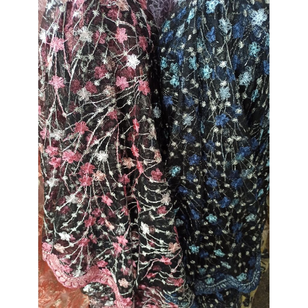 bahan tile bordir motif bunga motif bunga sakura kecil