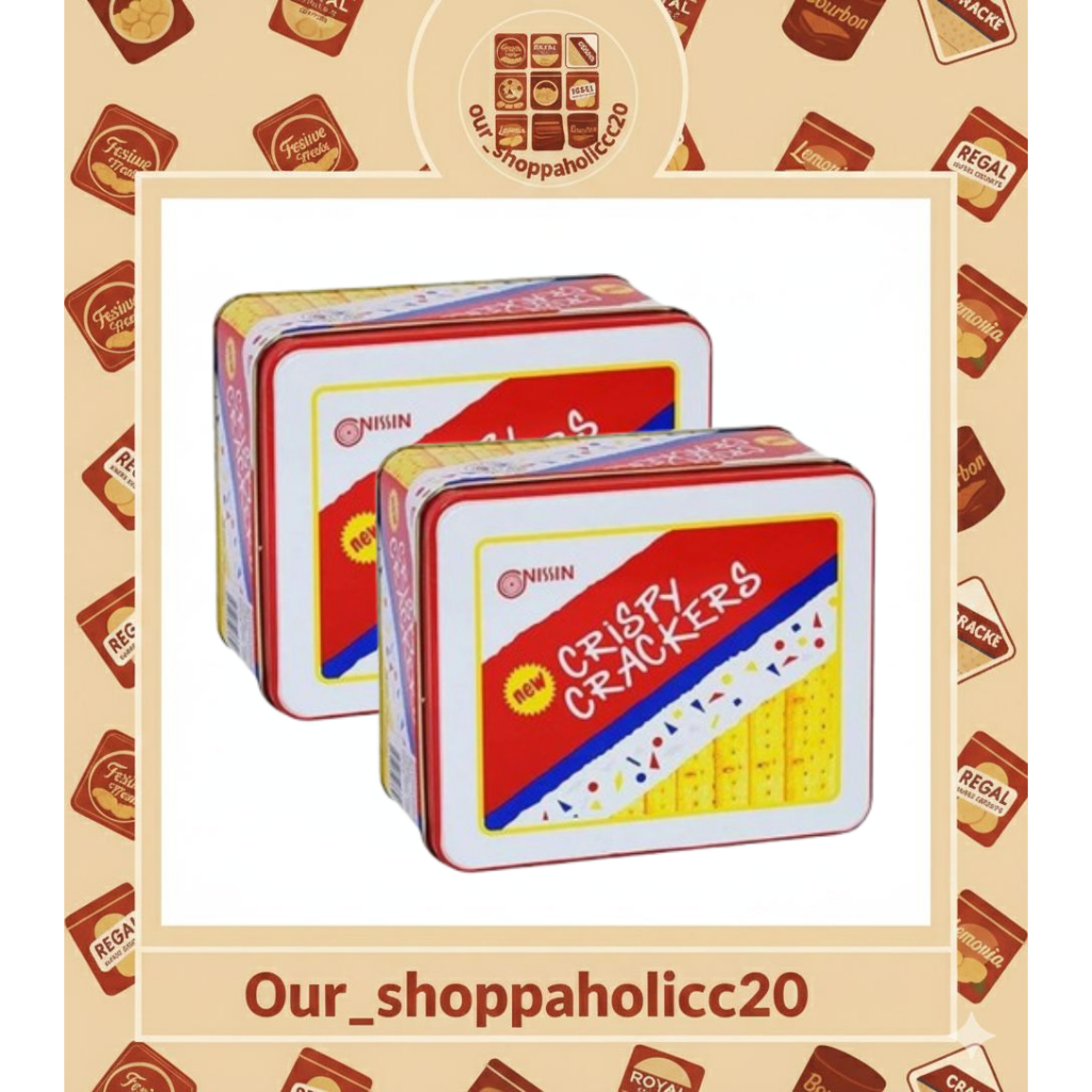 NISSIN CRISPY CRACKERS KALENG 750g exp lama roti kaleng murah/our_shoppaholicc20