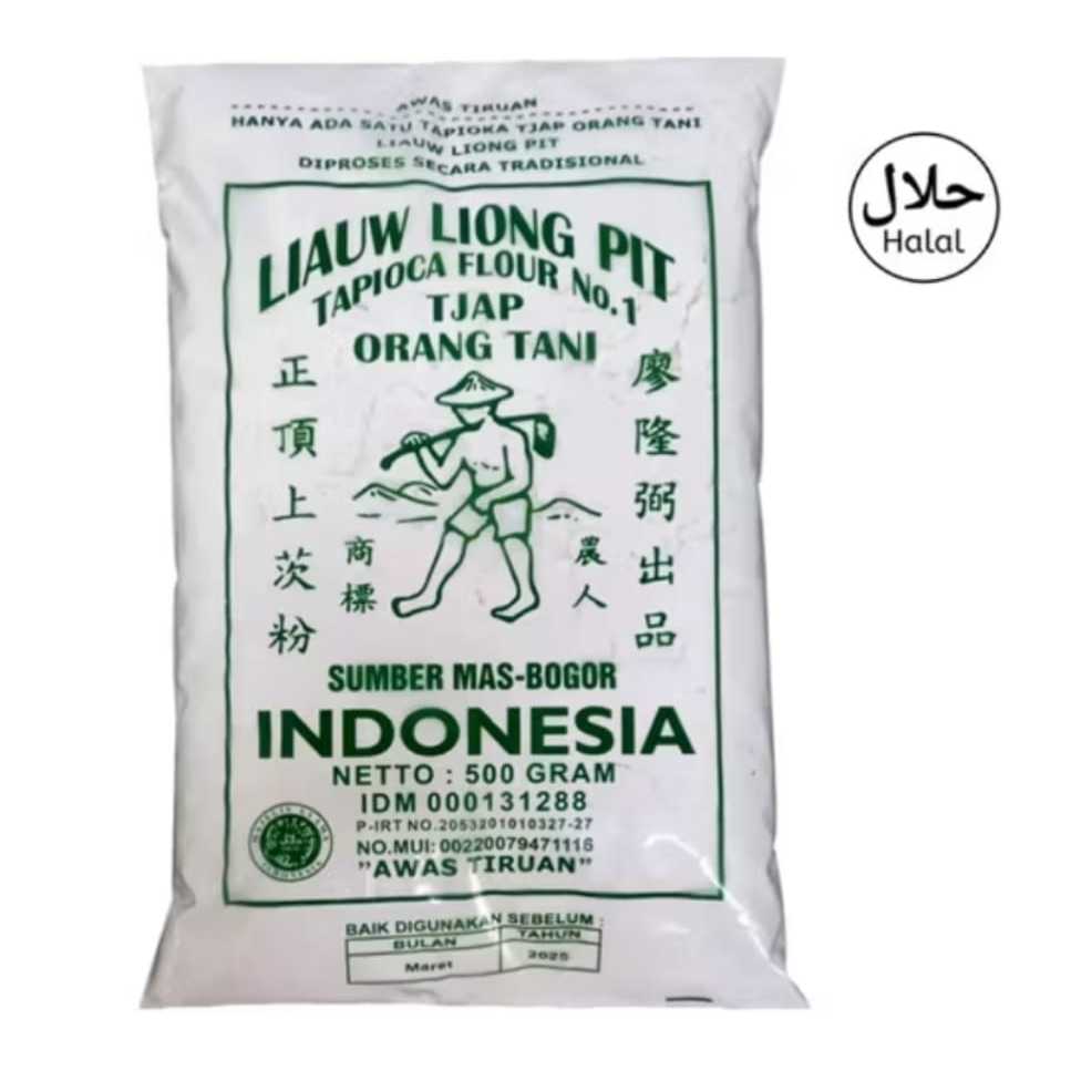 TERMURAH TEPUNG SAGU TEPUNG KANJI Tepung Tapioka Sagu Tani Liauw Liong Pit Cap Orang Tani 1000gr 100