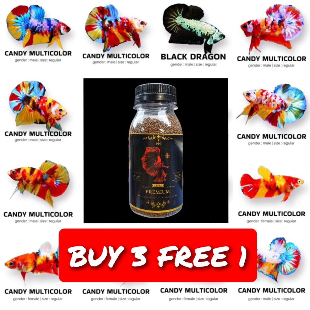 CUPANG J4NT4N PLAKAT SIZE S -L Pakan Pelet Halus Ikan hias cupang Guppy pelet premium 40gr BERVARIAS