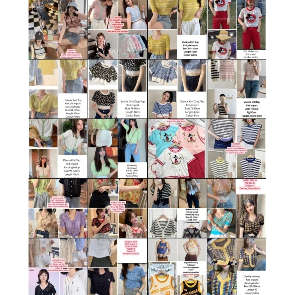 TopFashion - Mickey Knit Import - Kaos knit import