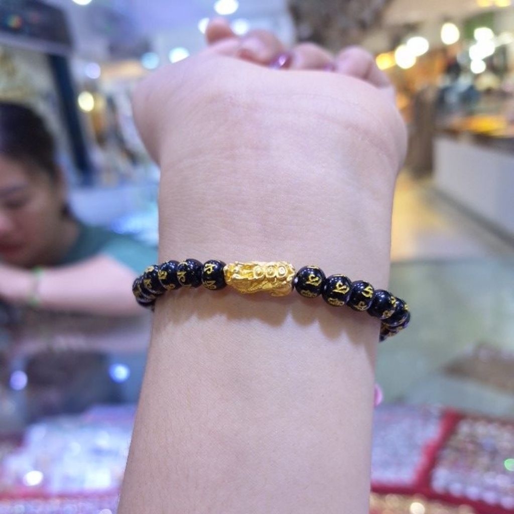gelang emas charm naga