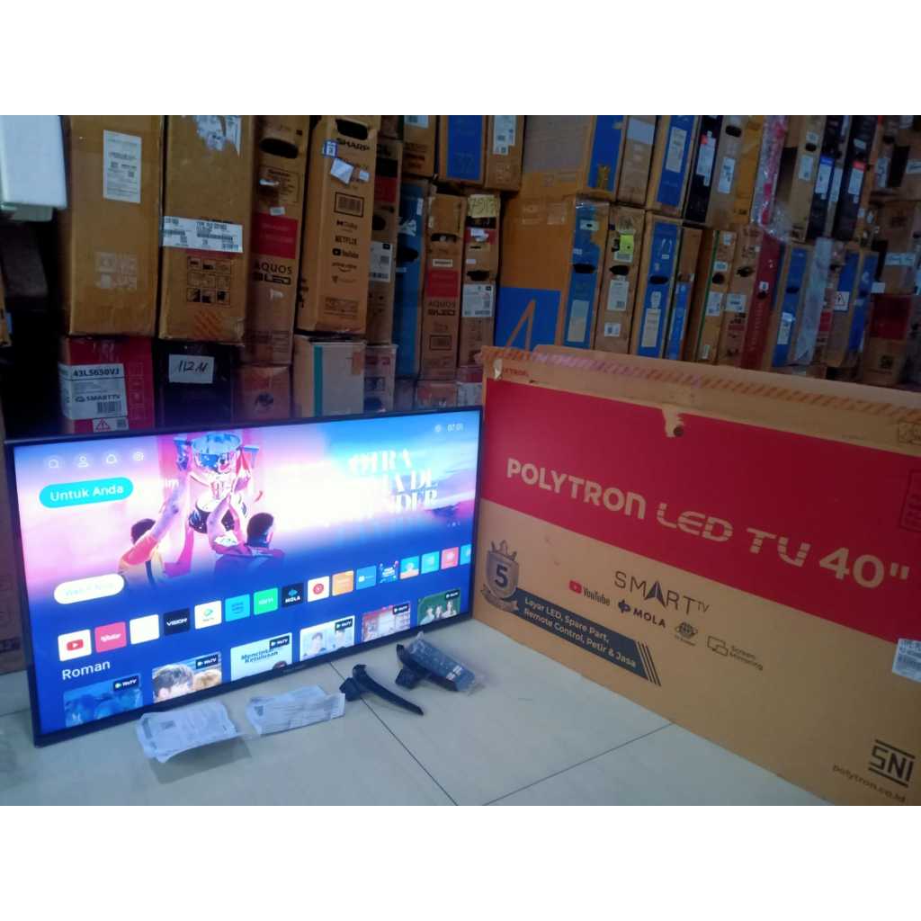 TV LED POLYTRON SMART 40 INC KONDISI BEKAS MASIH SEGEL SUDAH DIGITAL (6427R)