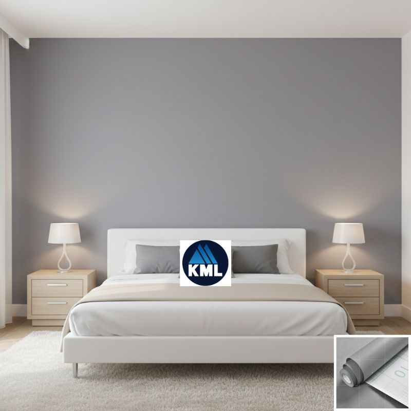 Wallpaper Dinding Motif POLOS ABU TUA