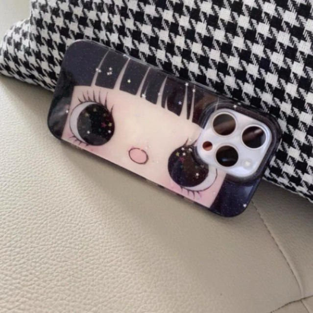 Casing anime mata besar viral lucu Iphone