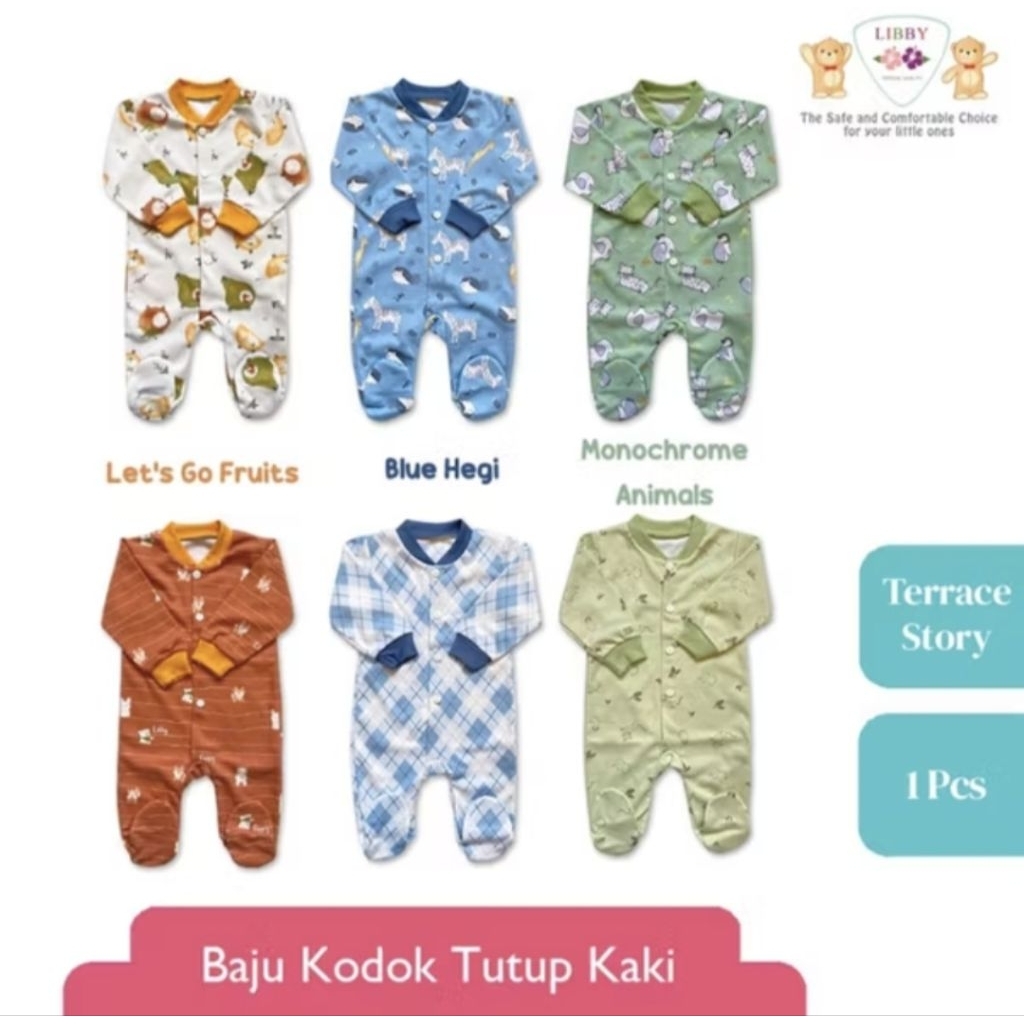Jumpsuit libby Terrace story / baju kodok bayi panjang / jumpsuit libby tanpa topi