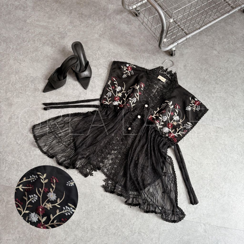 ORLA LABEL Eva brokat vest | vest brokat | vest batik | outer brokat | outer kerja | outer kondangan