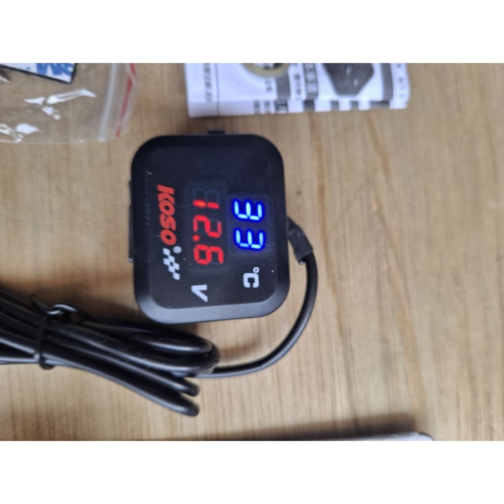 Voltmeter Koso 3 in 1 USB Charger Universal Semua Motor Anti Air Original
