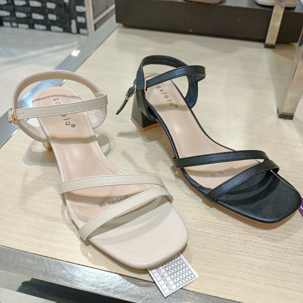 sandal tali wanita heels 6cm LAVIOLA original