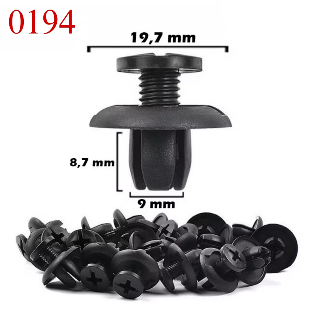 Klip Kancing Baut Rivet Honda klip penahan pelindung Body Bumper fender kap Mobil